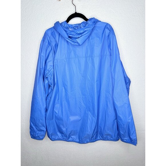 Simms Fishing Packable Waterproof Jacket Blue Hooded Lightweight Vented 2XL F1 - Picture 7 of 8